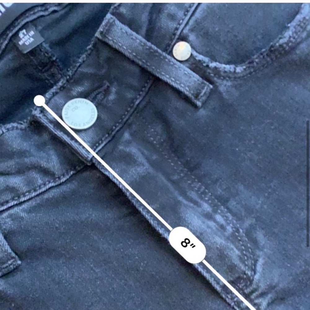 PAIGE verdugo ankle raw hem distressed black jeans - Picture 5 of 8